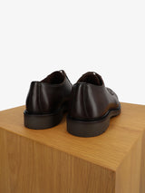 Dark brown leather Derby shoes