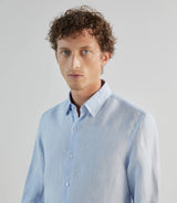 Chemise 100% lin ciel