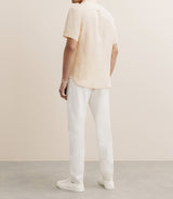 100% linen orange shirt