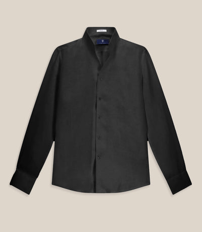 Chemise 100% lin noire - IZAC