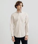 Chemise droite oxford beige - IZAC
