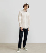 Chemise droite oxford beige - IZAC
