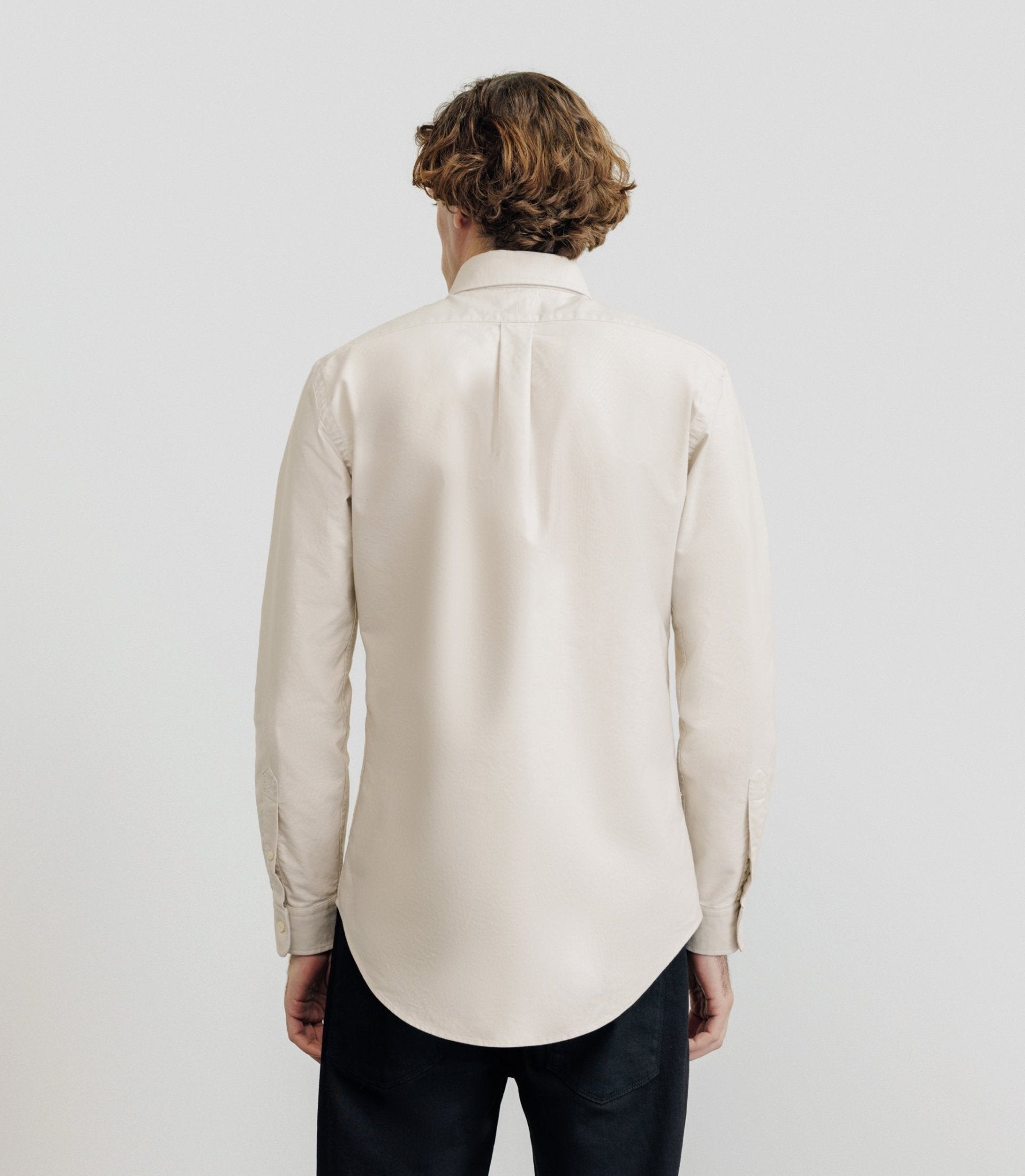 Chemise droite oxford beige - IZAC