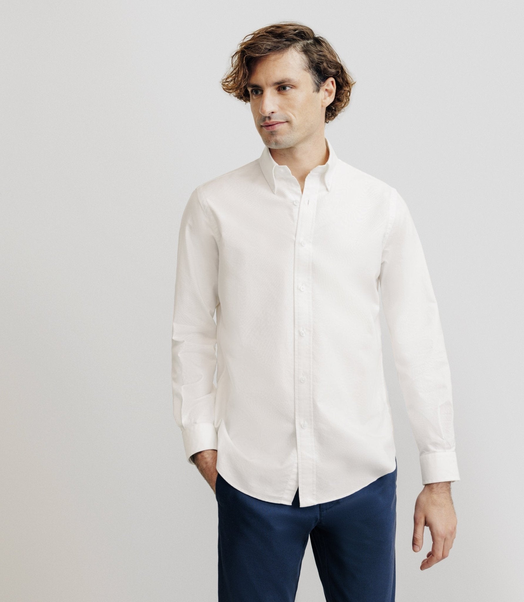 Chemise droite oxford blanche - IZAC