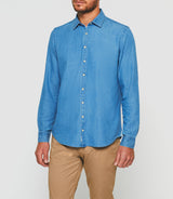 Kalan" light blue denim casual shirt