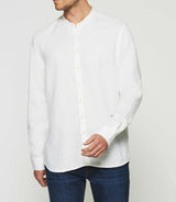 Linen shirt with white mao collar KAFLEUR