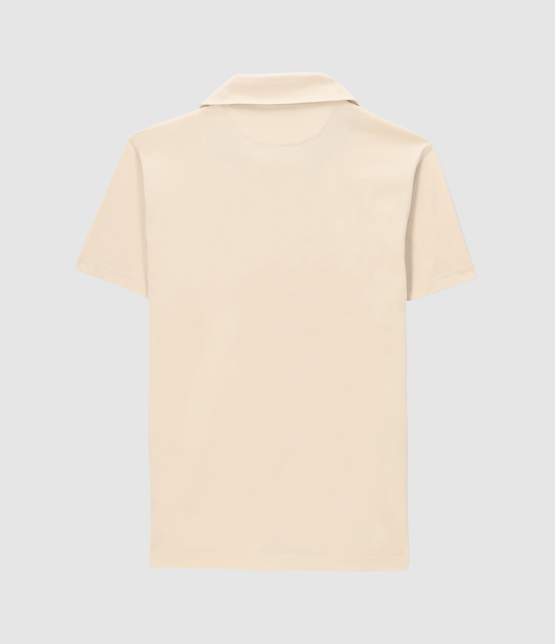 Chemise manches courtes en jersey beige KAMI2