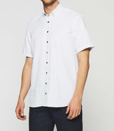 White and navy floral print shirt KEDDY