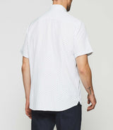 White and navy floral print shirt KEDDY