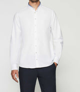 White and navy elbow patches shirt KENNY