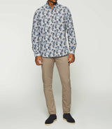 KHALYS navy floral print shirt