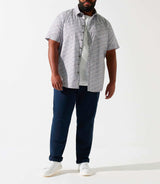 White and blue printed short sleeve shirt KIRANBT