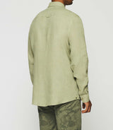 Plain khaki linen shirt KISS