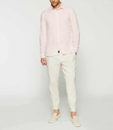 Plain pink linen shirt KISS