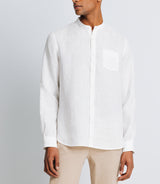 Chemise casual en lin blanche - IZAC