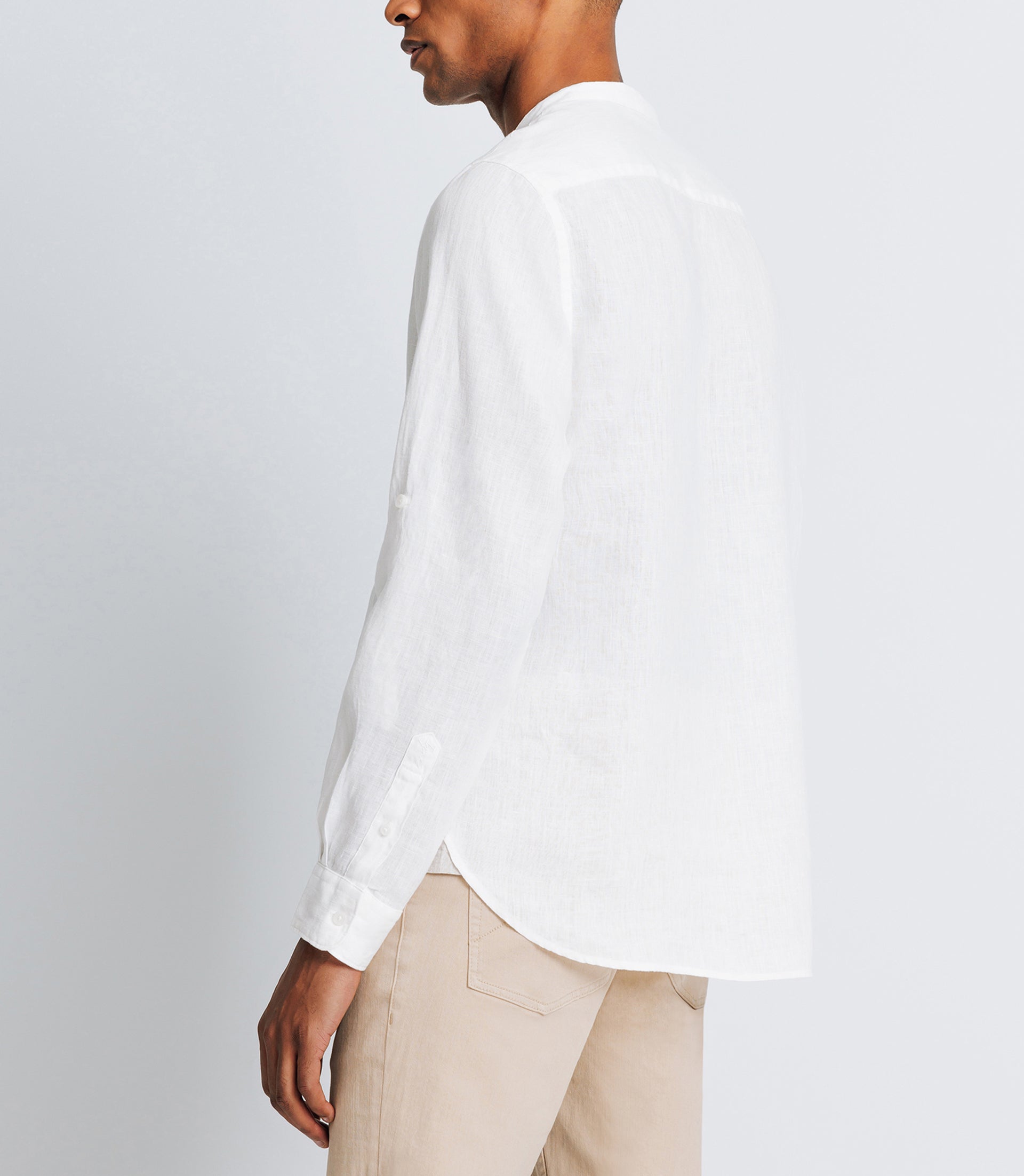 White linen casual shirt