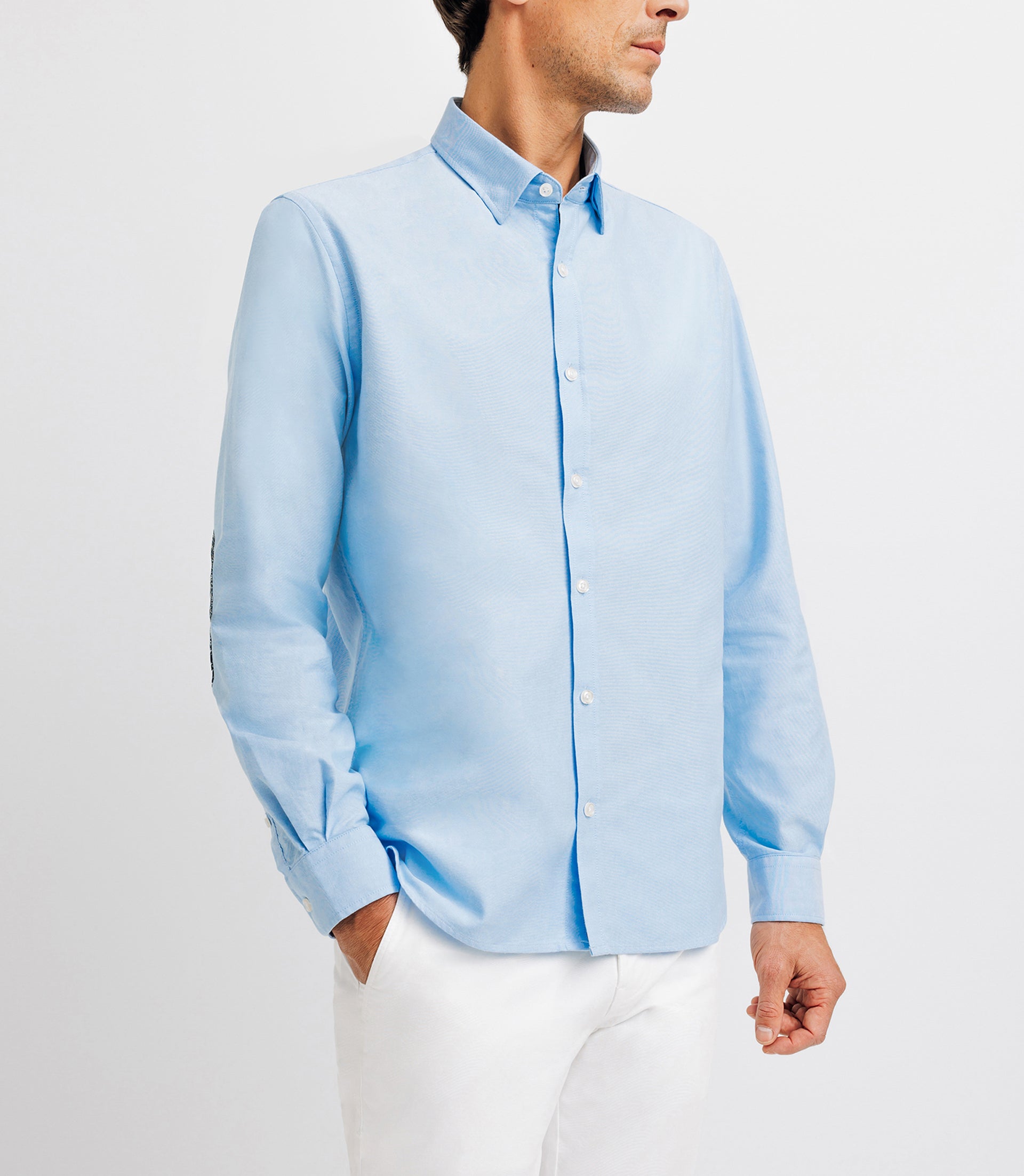 Chemise casual en coton ciel