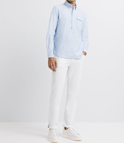 Chemise casual polo ciel - IZAC