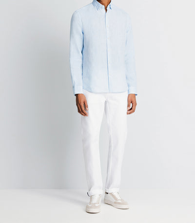 Chemise casual en lin ciel - IZAC