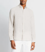 Chemise casual en lin beige - IZAC