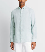 Chemise casual en lin vert clair - IZAC