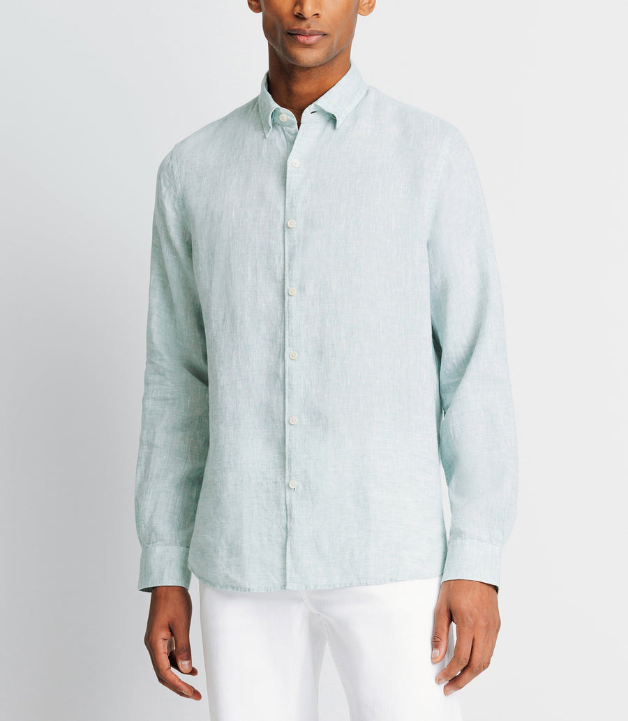 Chemise casual en lin vert clair