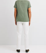 Chemise casual en coton verte - IZAC