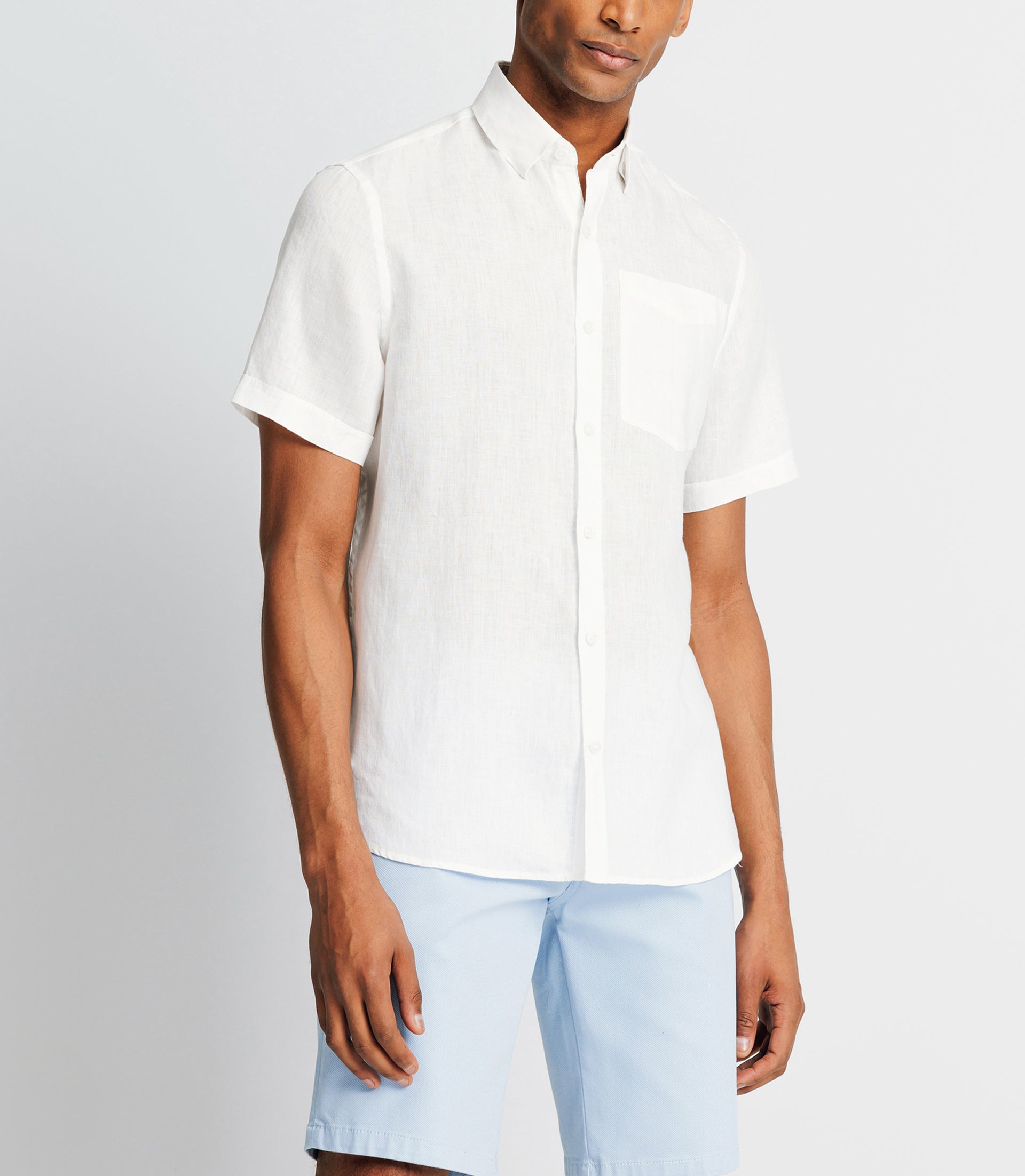 White linen casual shirt