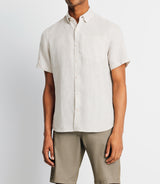 Chemise casual en lin écrue - IZAC