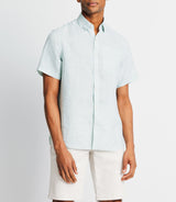 Chemise casual en lin vert clair - IZAC