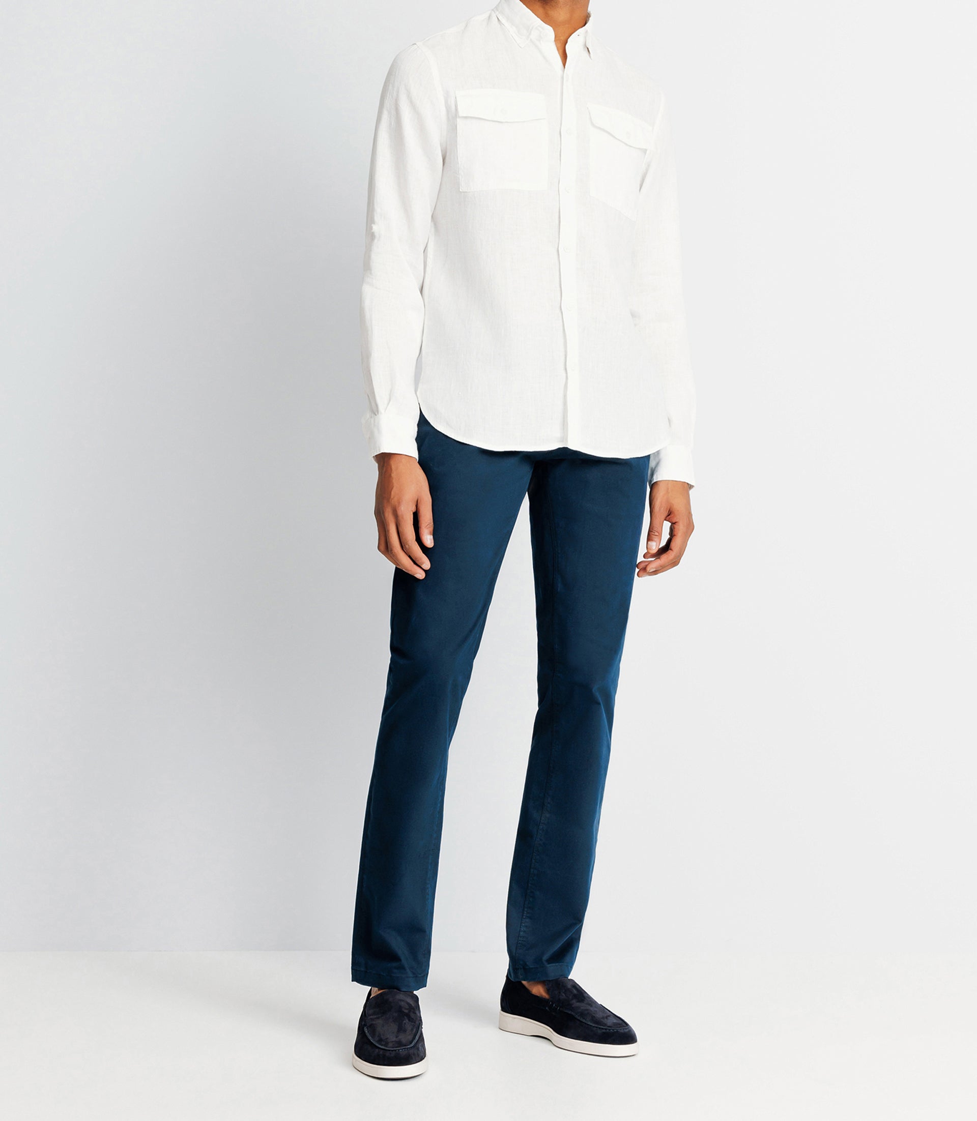 White linen casual shirt