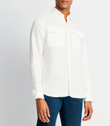 Chemise casual en lin blanche