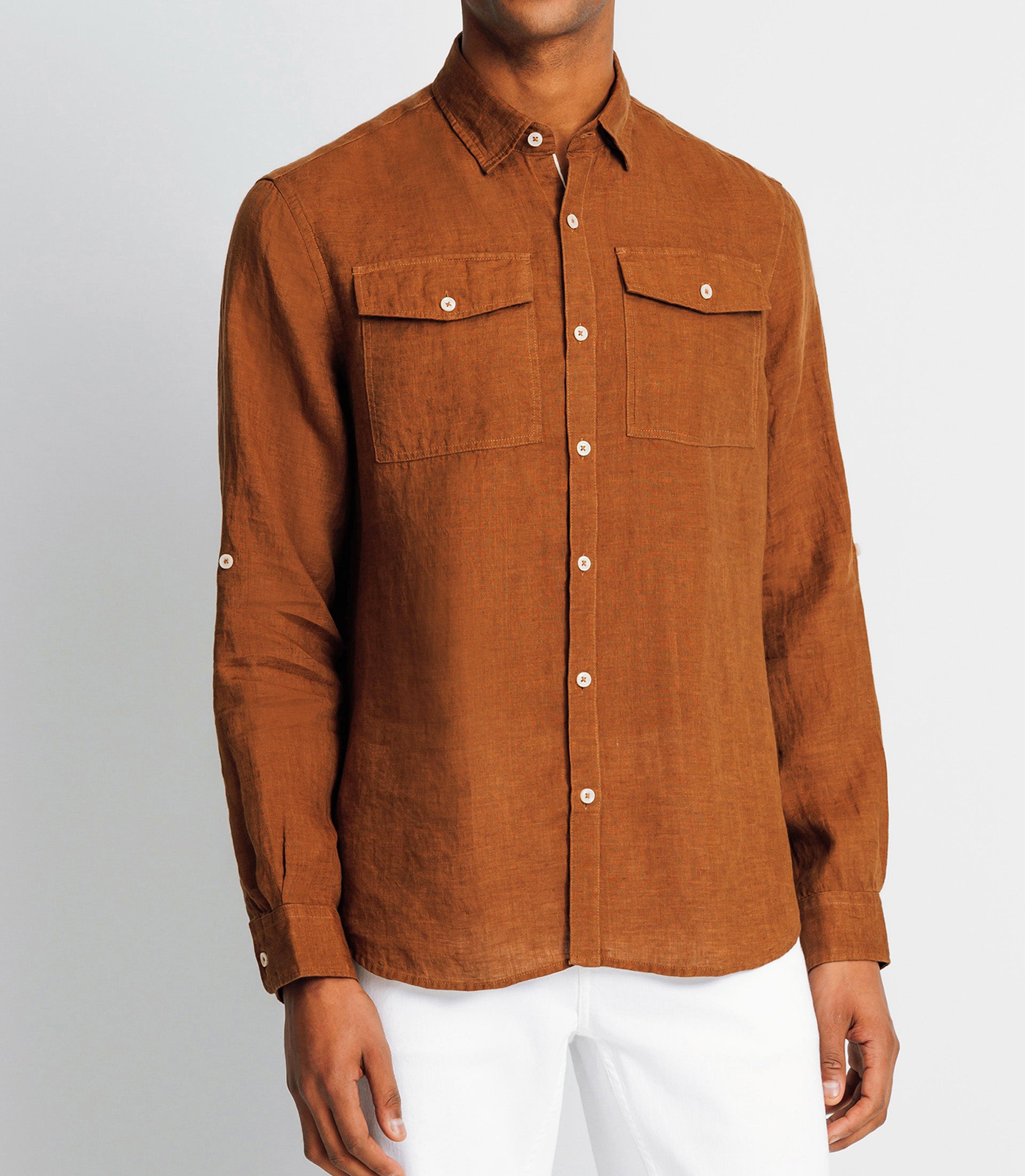 Linen Casual Shirt Truffle