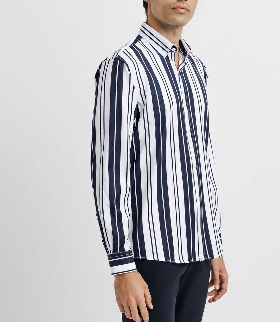 Chemise casual rayée marine