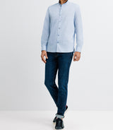 Mao blue casual shirt