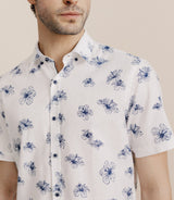 Chemise imprimée blanche