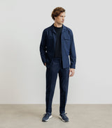 Surchemise avec col boutonné bleu marine - IZAC