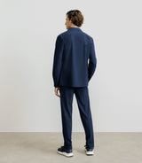 Surchemise avec col boutonné bleu marine - IZAC