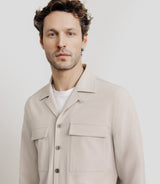 Surchemise avec col boutonné mastic - IZAC