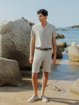 Chemise unie beige - IZAC