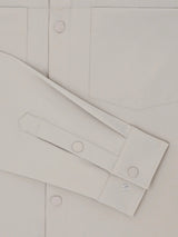 Beige technical overshirt