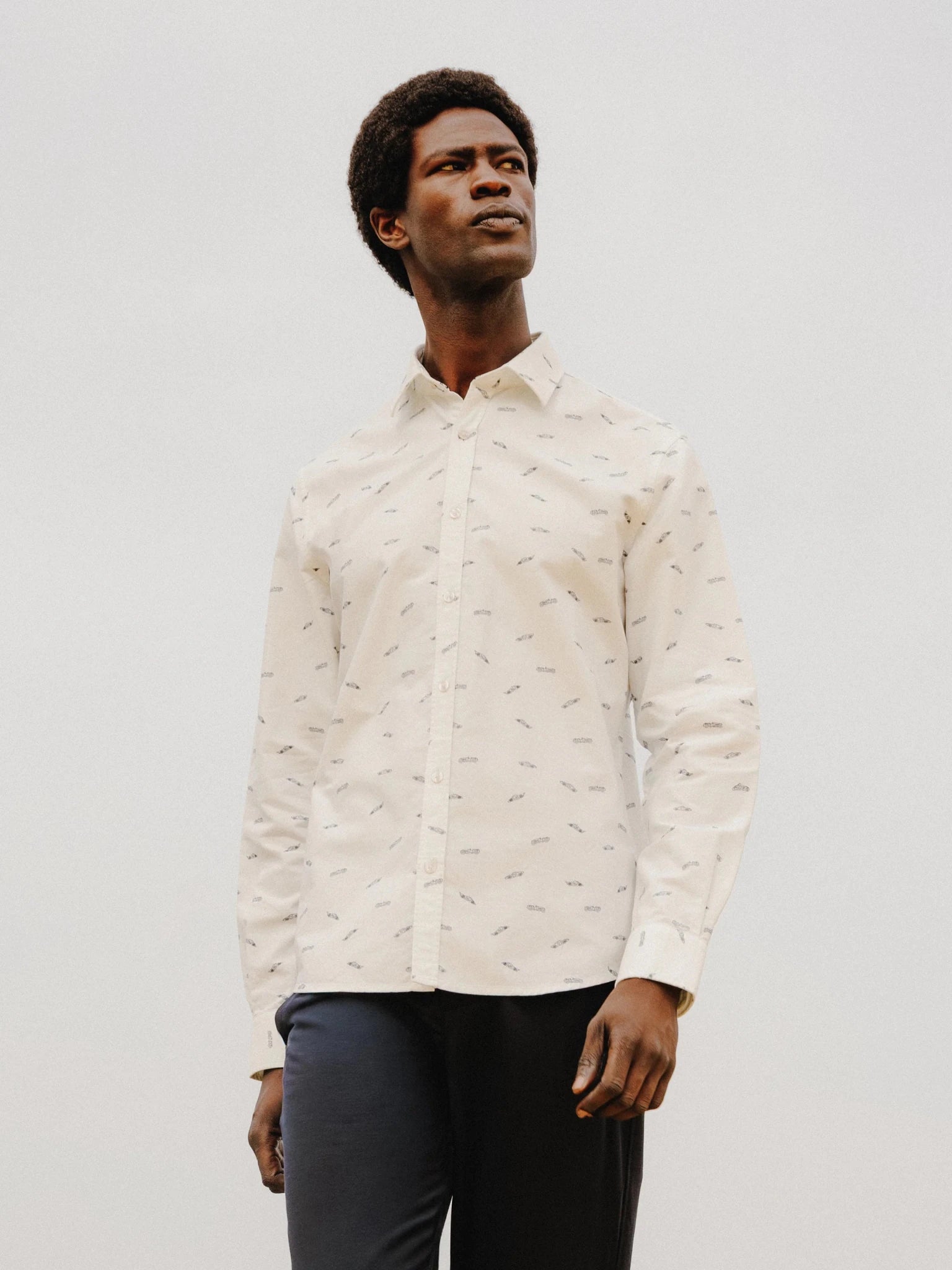 Chemise casual blanche 24h Le Mans - IZAC