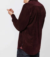 Burgundy velvet shirt