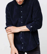 Navy velvet shirt