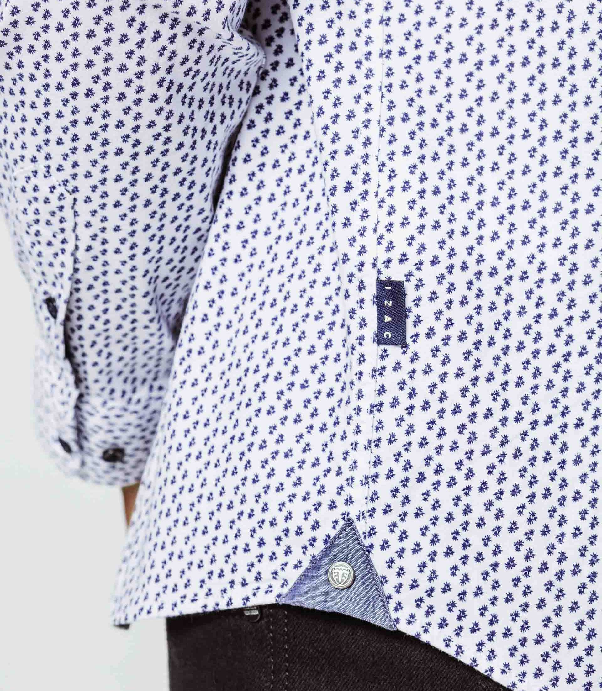 White printed cotton shirt