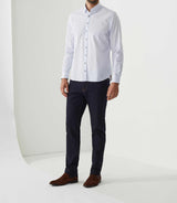 Aissam" white-camel casual shirt