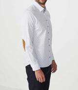 Chemise casual blanc - camel "Aissam" - IZAC