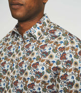 JALICE ecru print casual shirt