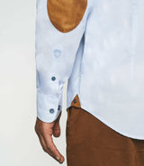 Light blue and brown casual shirt JEWIS