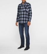 JEZY blue plaid casual shirt